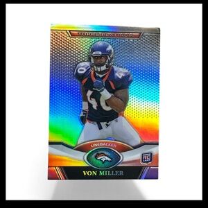 Topps Von Miller Football Card with Black and Gray Accents refractor mint condi
